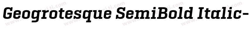 Geogrotesque SemiBold Italic字体转换